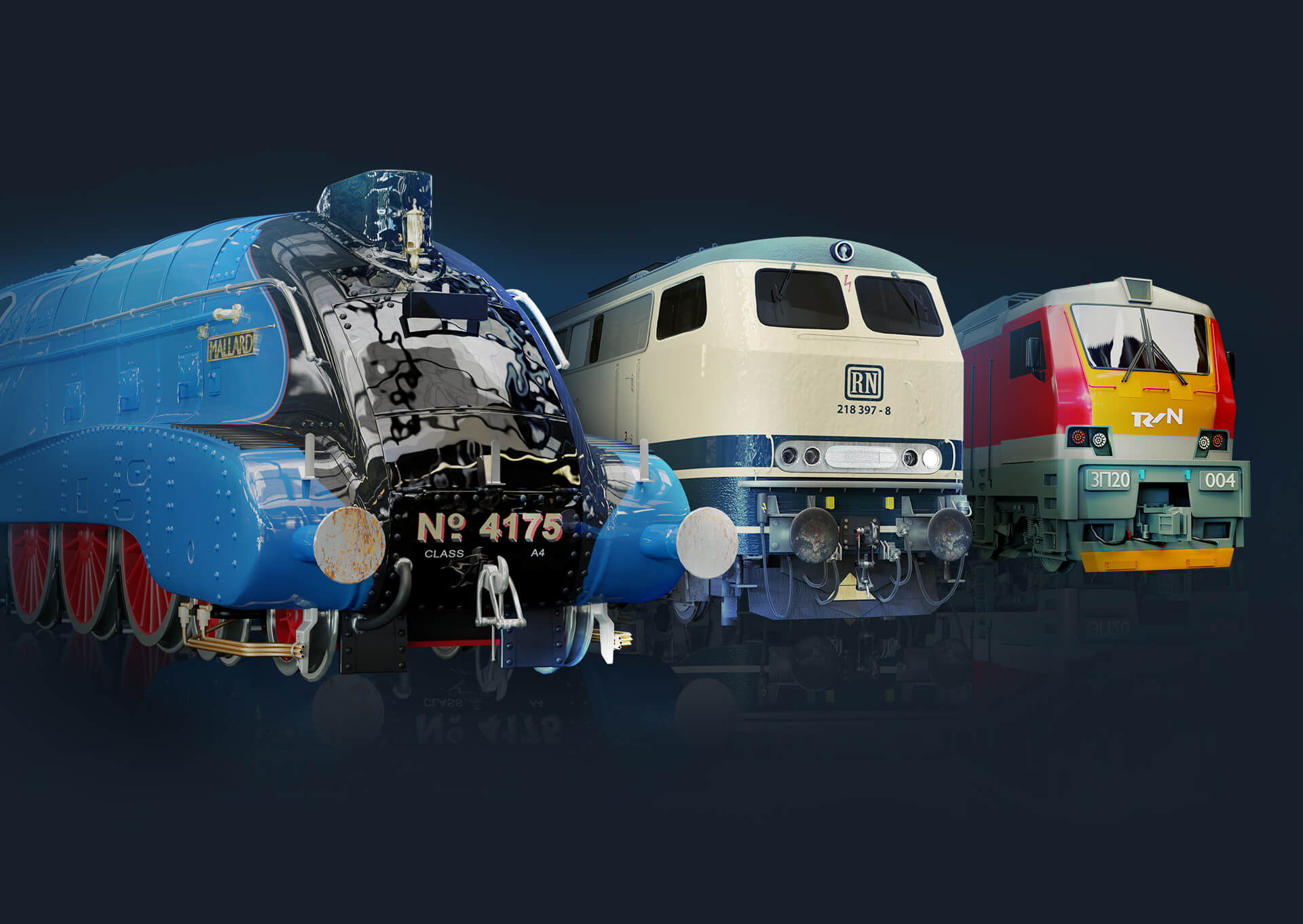 170'den fazla özgün lokomotifle tarihi demiryolu dönemleri.